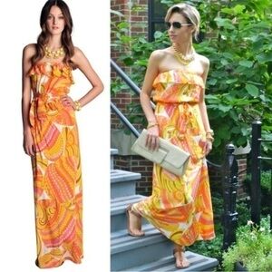 ▶️Trina Turk Banana Republic ◀️ Collaboration Sonya Patio SILK Maxi Size 8
